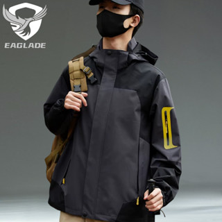 Eaglade 摩托車騎行飛行員夾克男士防水風衣防刮 552 灰色 E05