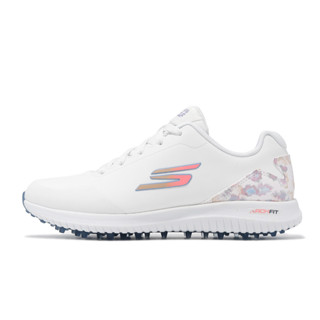 Skechers 高爾夫球鞋 Go Golf Max 3 白 粉紅 小花 防水 女鞋 高球 ACS 123080WMLT