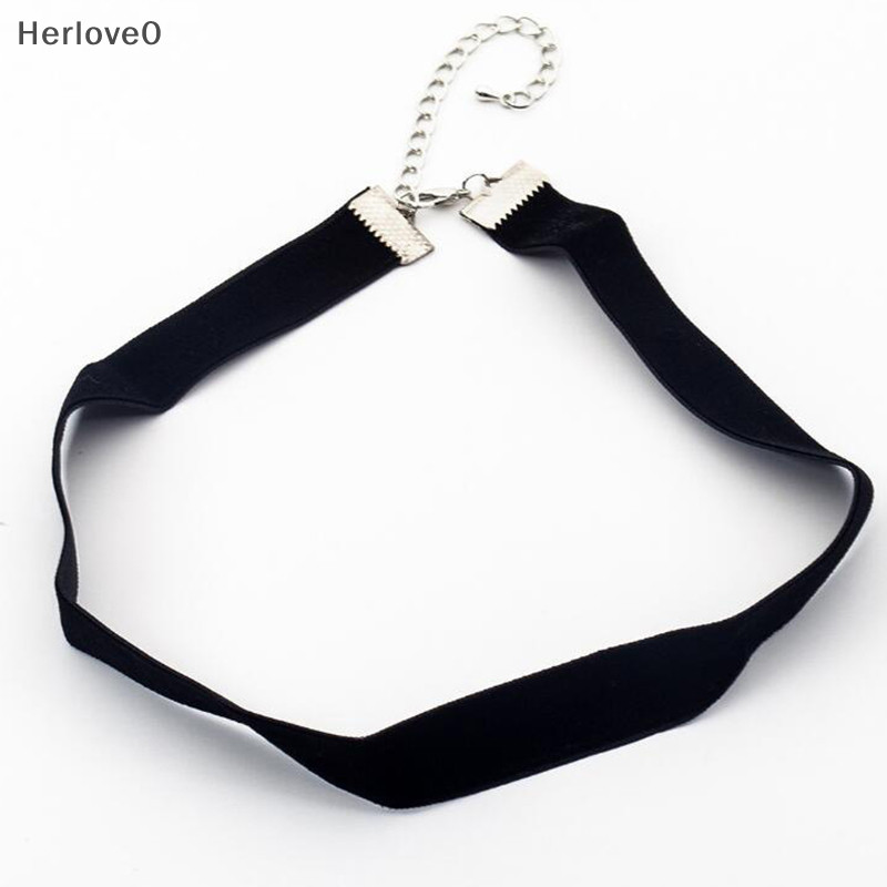 Herlove 時尚黑色天鵝絨項圈項鍊絲帶適用於哥特女士頸鍊性感 TW