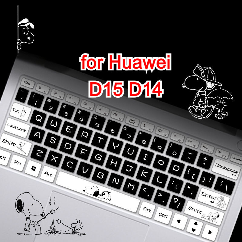 華為鍵盤保護套 D14 D15 2022 2021 筆記本電腦鍵盤保護套卡通可愛鍵盤皮 14 15.6 英寸鍵盤膜防塵防
