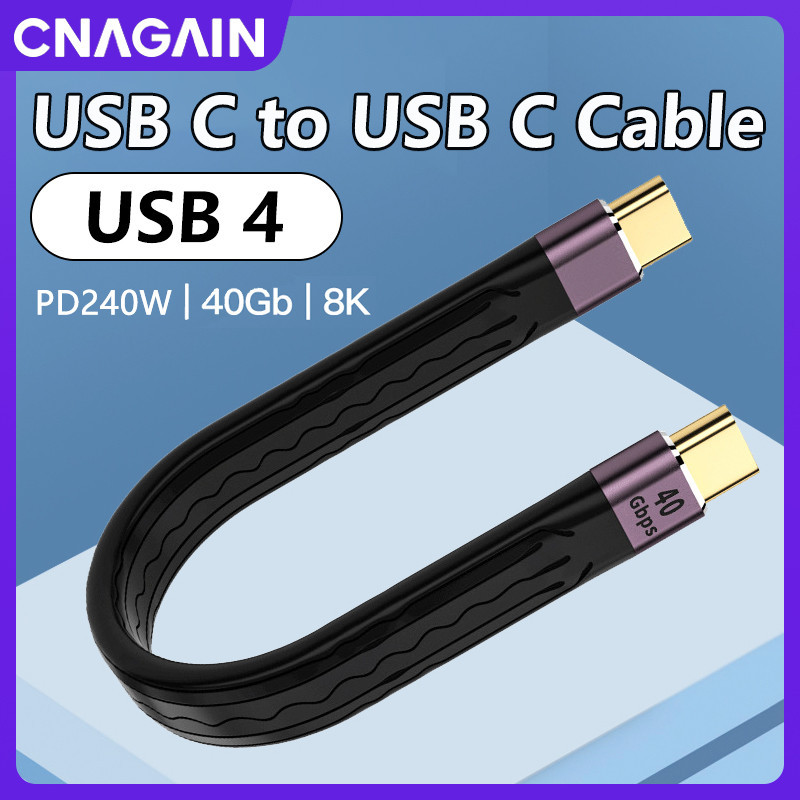 SAMSUNG Cnagain 雙 USB 4 C 型電纜支持 8K/雙 4K 視頻顯示器 +PD240W 快速充電,T