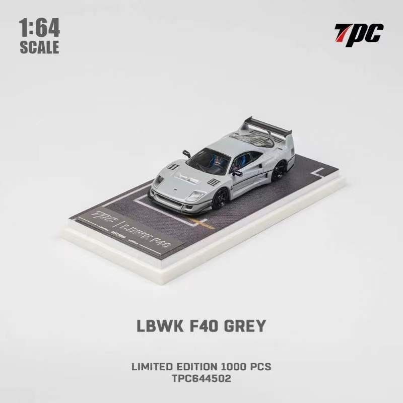 汽車模型TPC 1:64 LB授權法拉利F40灰色Ferrari合金汽車模型收藏擺件