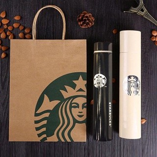 韓國Starbucks 女神款保溫杯 贈送紙袋+皮質杯套 304不鏽鋼 防狼棒保溫杯 時尚個性水杯 便攜式運動水壺