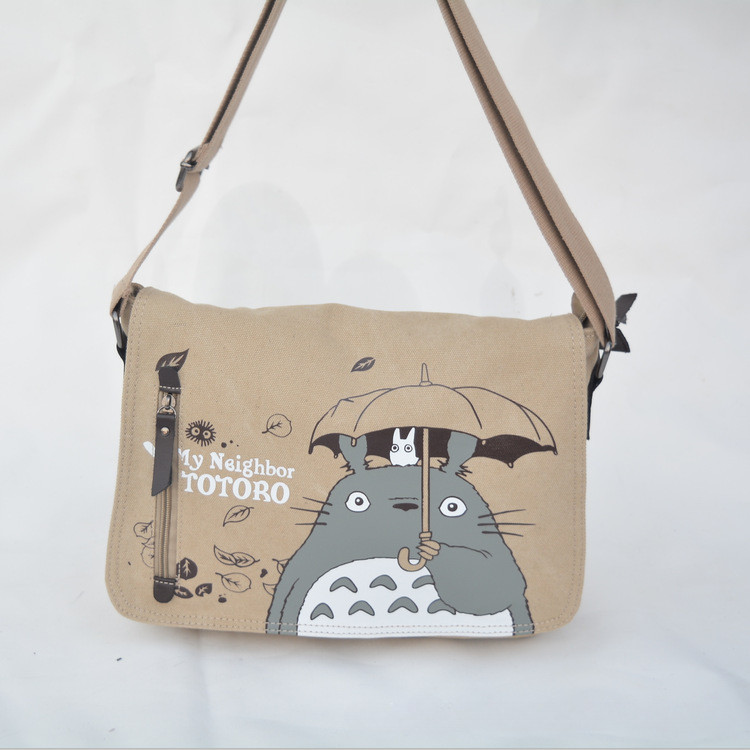 動漫斜背包龍貓Totoro盜墓筆記純棉洗水帆布背包挎包批發電商代發