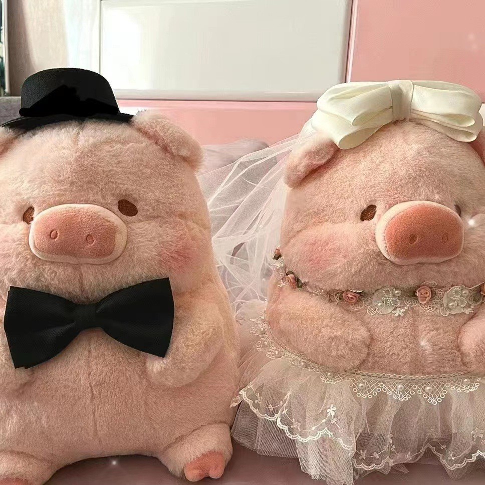 MSCJ lulu豬豬毛絨玩具婚房壓床娃娃生日禮物女跨境毛絨玩具工廠批發