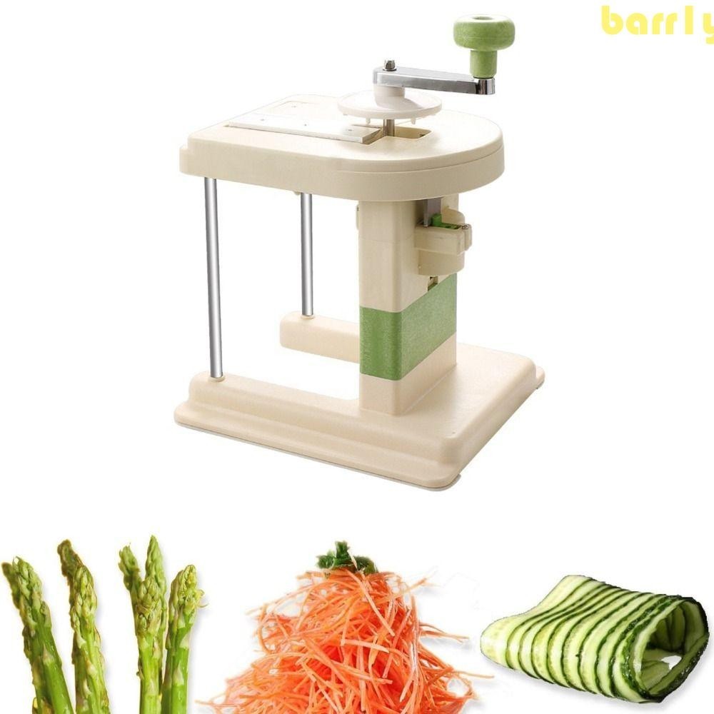 BARR1Y水果沙拉刨絲器,不銹鋼手搖捲心菜切絲機,耐用的ABS手柄旋轉式高效切菜機家庭
