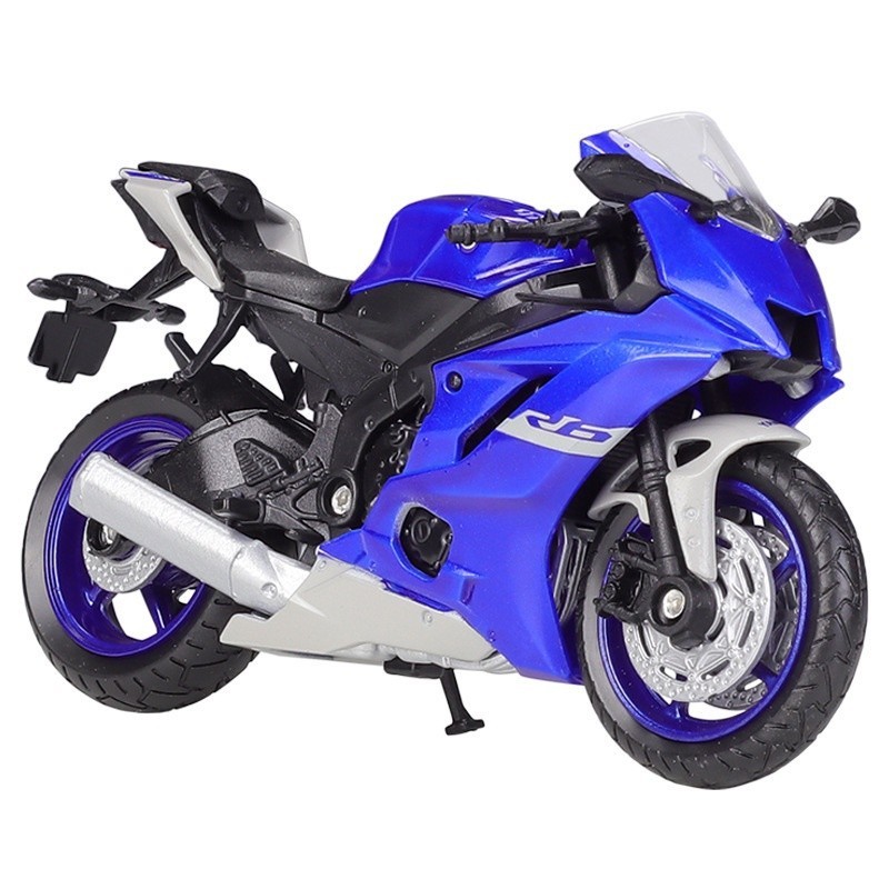 山葉 現貨免費送貨 Welly 1:18 Yamaha 2020 YZF-R6 壓鑄摩托車模型可工作式減震器兒童禮品玩具