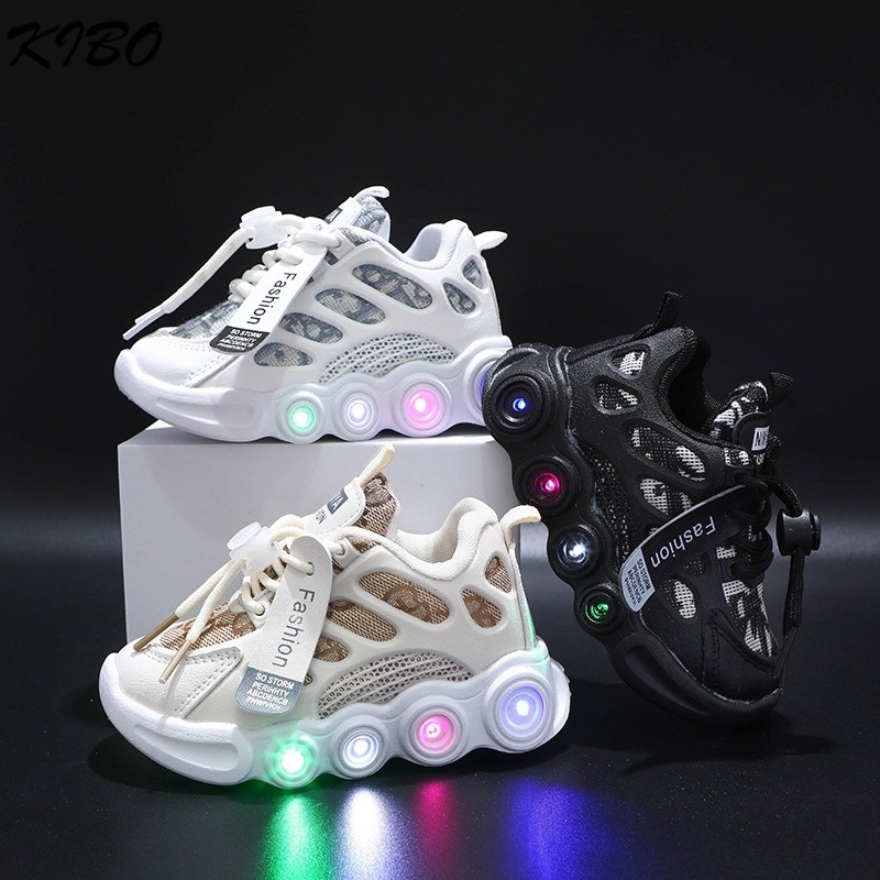 LED兒童燈鞋  兒童網面透氣發光鞋  1-6歲兒童發光鞋   兒童休閒運動鞋