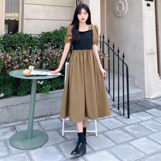 特大碼胖mm300斤時尚連衣裙女夏季新款a字裙寬松顯瘦洋氣仙女裙子 遮肉洋裝 顯瘦連身裙 大碼洋裝