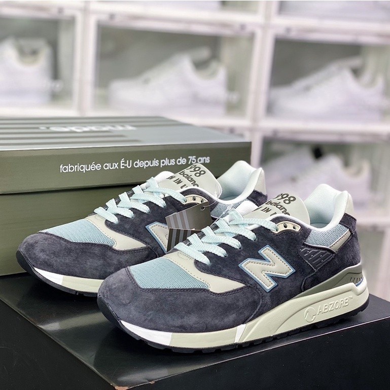 全新nb Kith X 998鋼藍色復古低幫運動跑鞋男女運動鞋m998kt