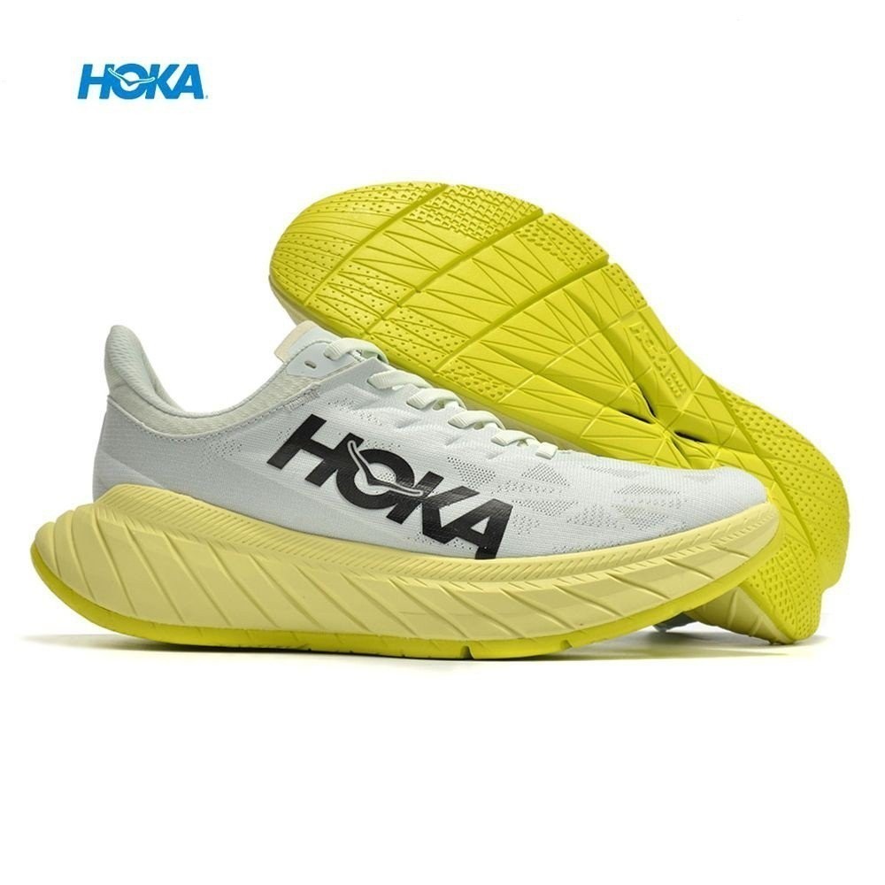 Hot 2024 HOKA ONE ONE Carbon X 2 紅灰黃減震運動跑鞋