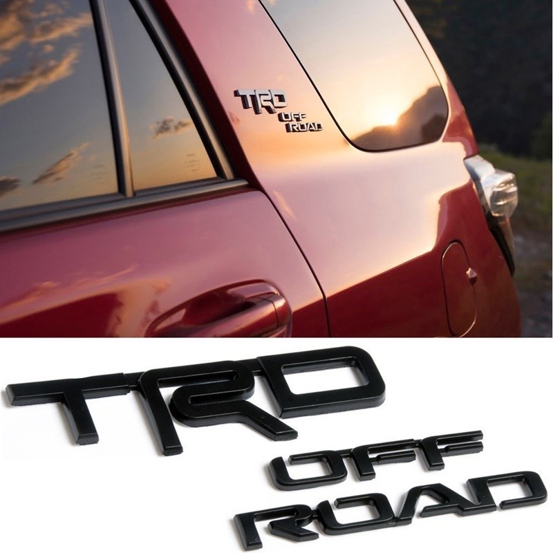 1 套 TRD OFF ROAD 標誌車門側徽後備箱徽章適用於豐田 Fortuner Hilux Innova Vios