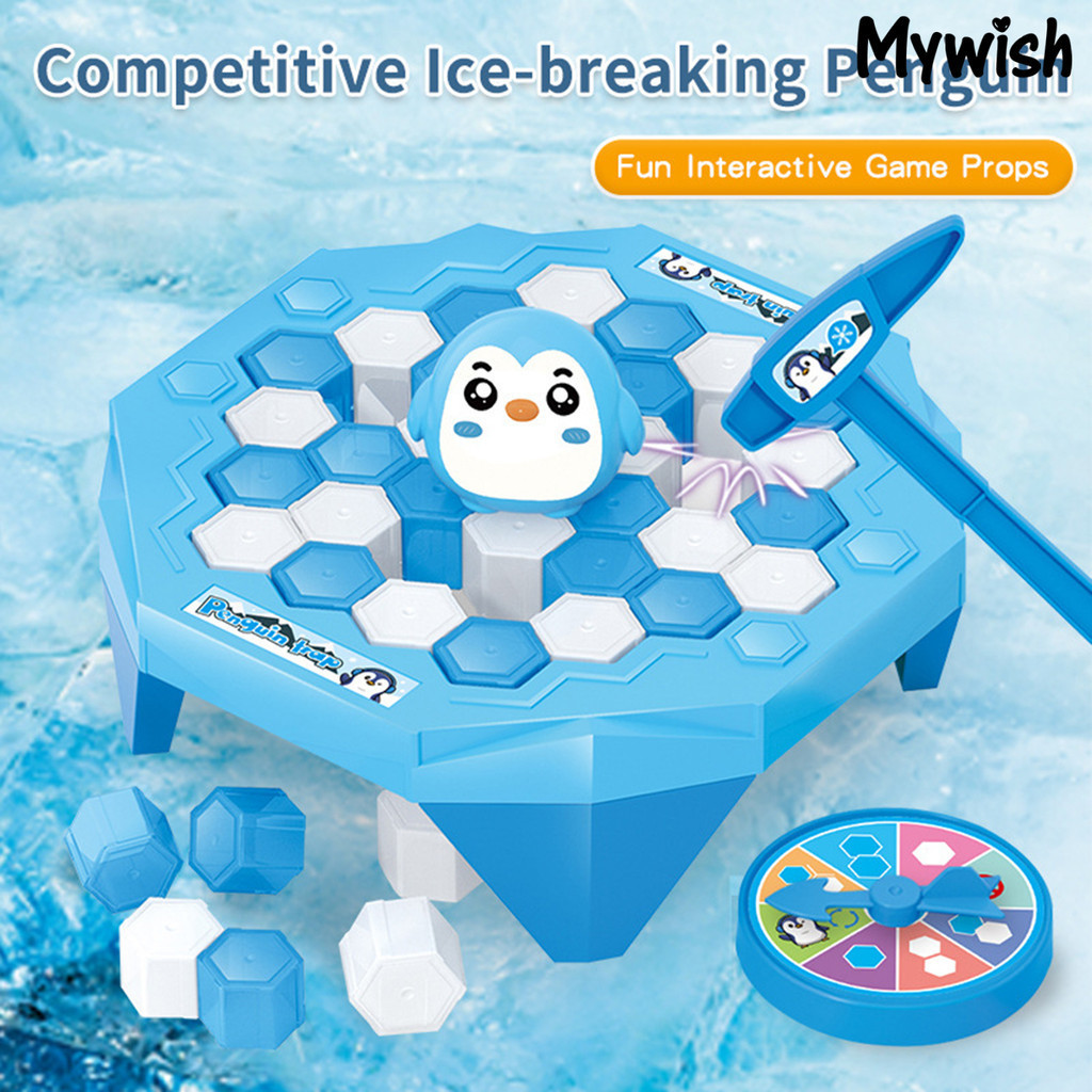 【萌寶屋】超迷你破冰企鵝 拯救小企鵝敲冰遊戲 親子互動兒童桌面玩具