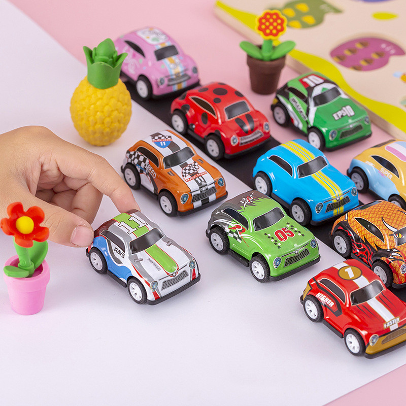 5.5萌趣版鐵皮回力車 迷你合金賽車 小汽車模型 兒童玩具車 批發