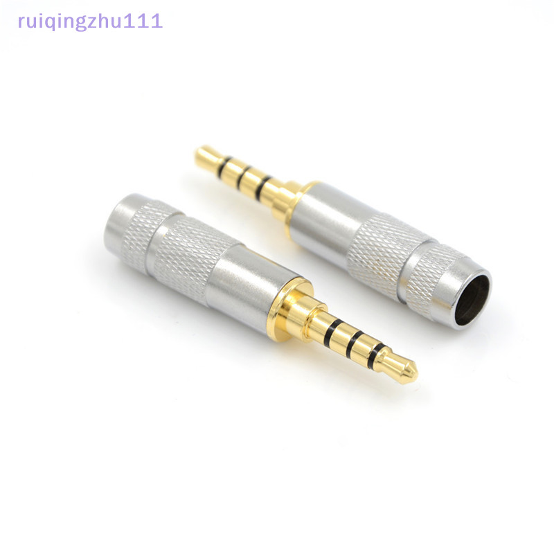 [ruiqingzhu] 時尚 4 極 3.5mm 立體聲耳機公插頭插孔音頻焊接連接器 [TW]