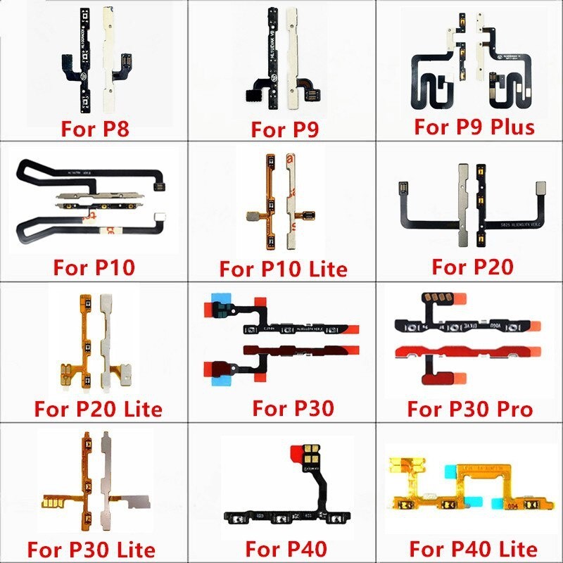 維修零件開關電源開關鍵靜音靜音音量按鈕排線適用於華為 P8 P9 Plus P10 P20 P30 P40 Pro Li