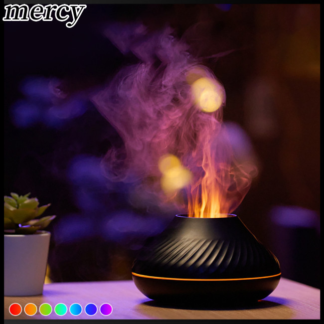 全新 Aroma Fire Flame Diffuser 火焰加濕器便攜式超靜音冷霧加濕器,帶無水自動關閉功能
