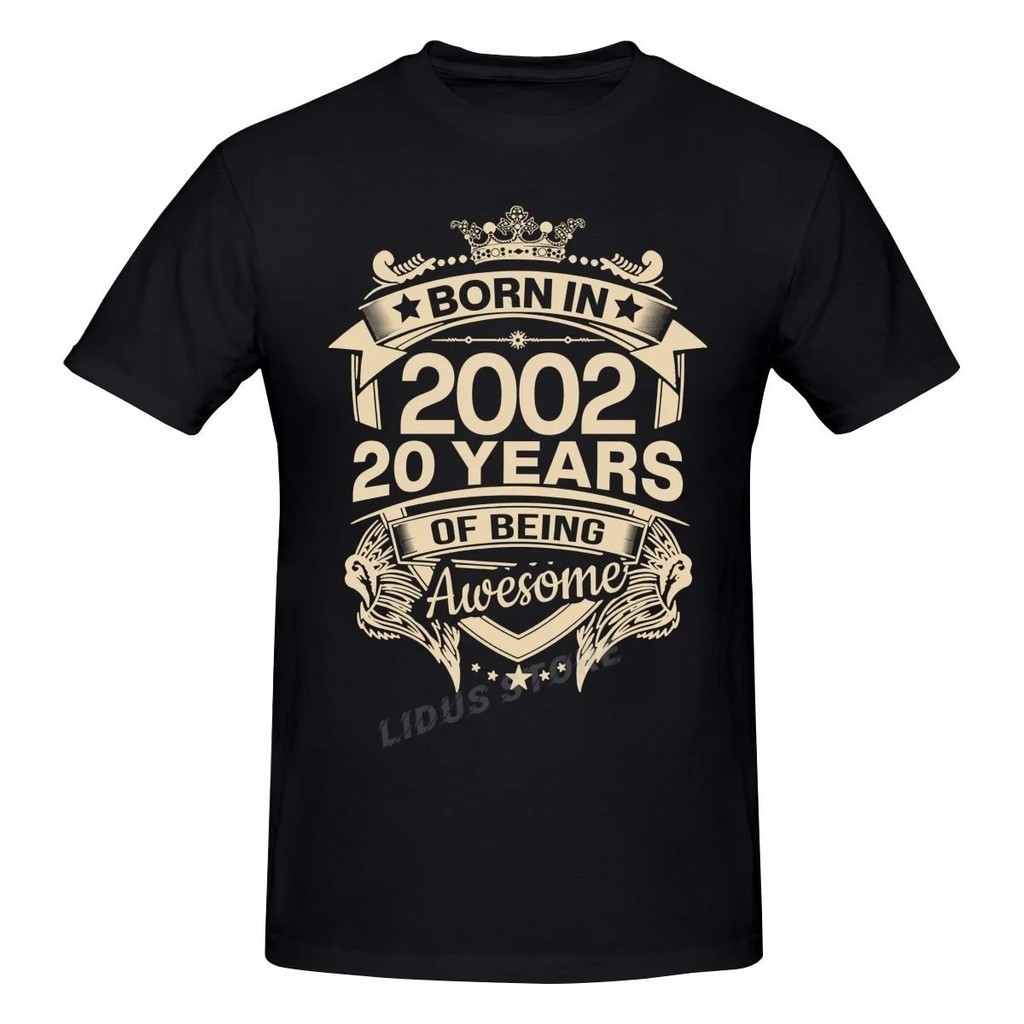 出生於 2002 年 20 歲生日禮物 T 恤 Gildan T 恤 100% 棉生日禮物