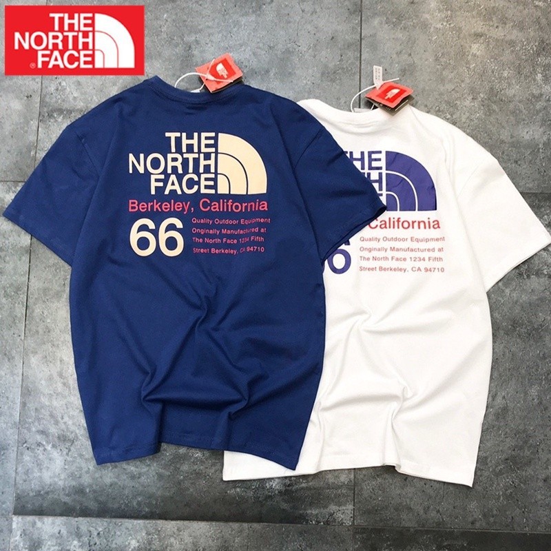 北面 The North Face 短袖經典標誌印花棉質折疊運動 T 恤男女