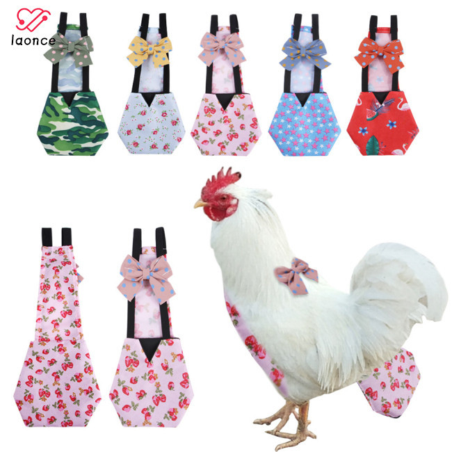 Sgd 寵物尿布防水可調節創意蝴蝶結衣服寵物用品農場寵物鵝鴨雞家禽