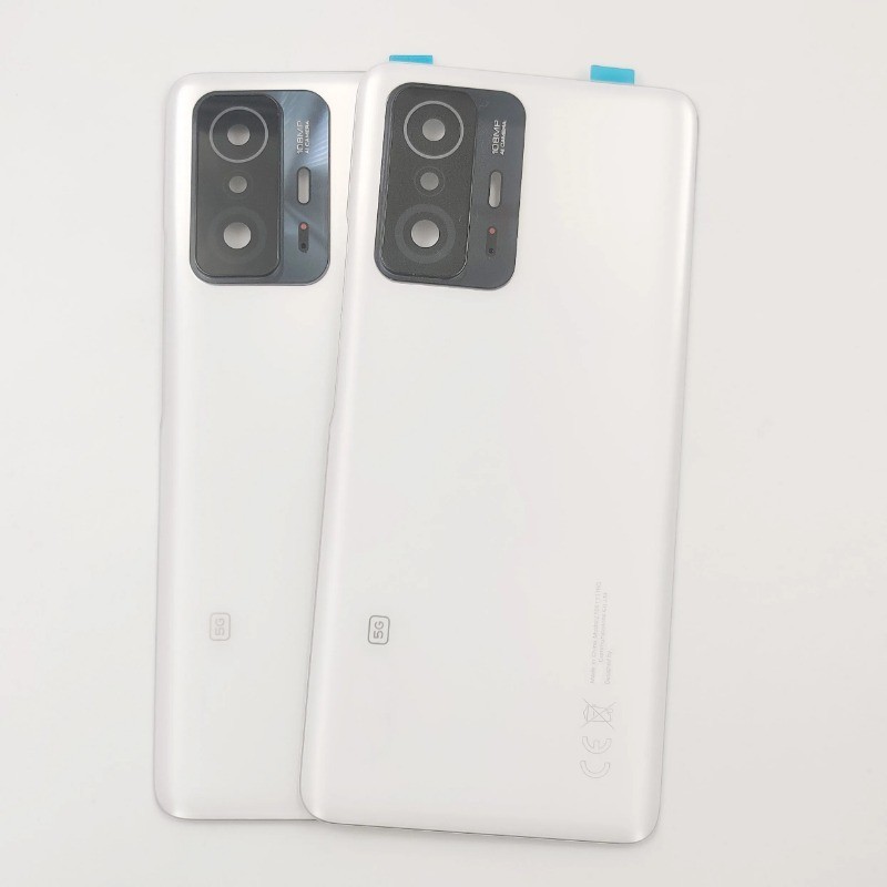 XIAOMI 適用於小米 1T Pro 的原裝後玻璃 5G 電池蓋後殼蓋外殼 Mi 11T 帶相機框架鏡頭膠水