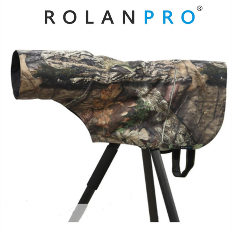 Rolanpro 雨罩雨衣適用於長焦鏡頭雨罩/鏡頭雨衣軍綠色迷彩槍服裝 L M S XS XXS 外套