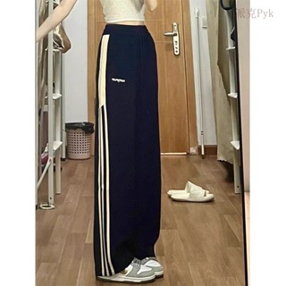 ✨Pyk派克✨藝詩韓版運動闊腿褲女春鞦夏季薄款高腰寬鬆直筒百搭衛褲休閒長褲