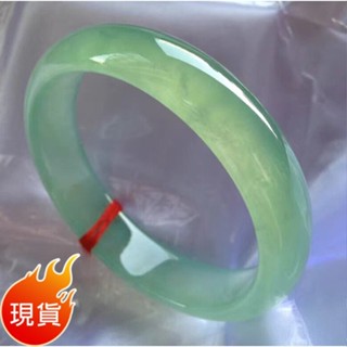 𤣩見貨、免運🔥超人氣🔥緬甸玉手鐲冰種滿陽綠油青玉鐲子女款老坑翡翠色透白手鐲少女💕💕💕