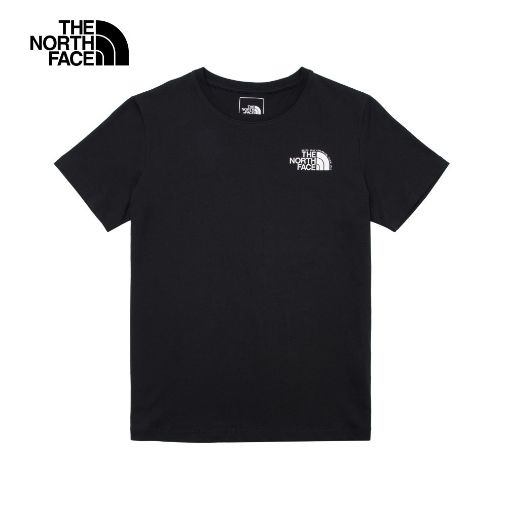The North Face北面女款黑色經典品牌LOGO短袖T恤｜8AVDJK3