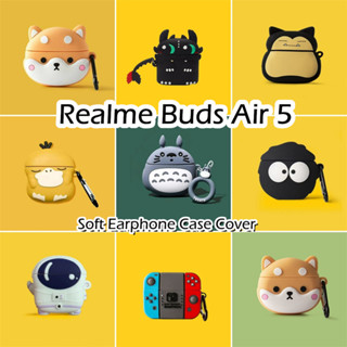 現貨! 適用於 Realme Buds Air 5 Case 搞笑卡通造型軟矽膠耳機套外殼保護套