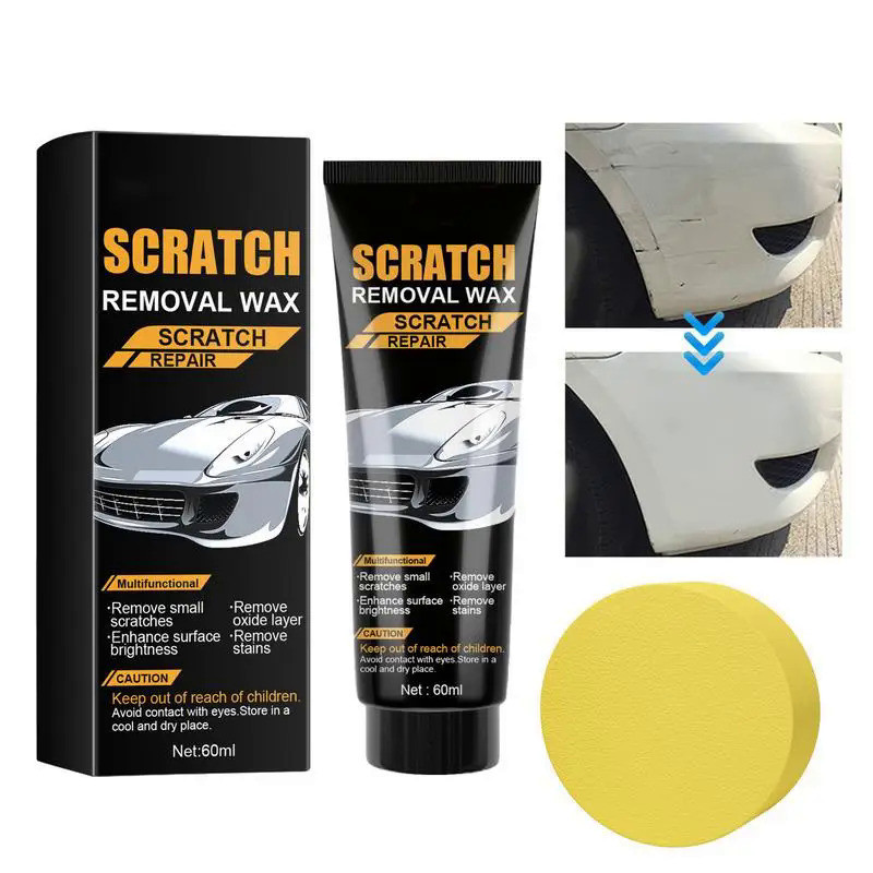 汽車刮痕去除劑蠟密封劑保護 60 毫升有效易專業汽車蠟刮痕去除劑,適用於中度划痕