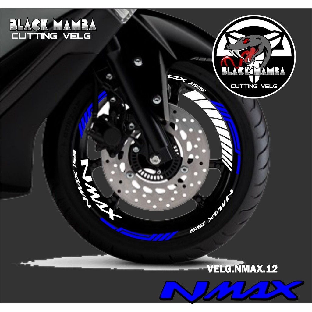 山葉 切割貼紙輪輞 NMAX 貼紙 LIS 列表變化輪胎/VELG YAMAHA NMAX 12