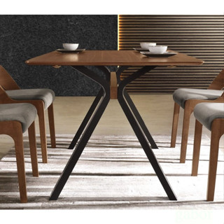 (企業)恩德詩床墊/傢俱-CM多瑪士160cm(5.3尺)餐桌 桌面高階MDF貼實木皮 腳座全橡樛木 會議桌 開會桌