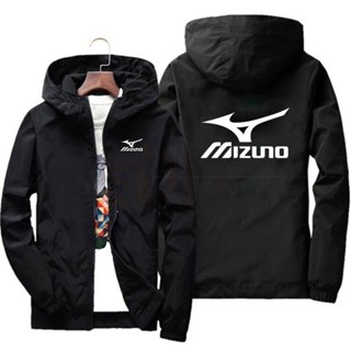 MIZUNO 全新美津濃夾克男士風衣新款春夏時尚薄款拉鍊男士休閒連帽外套