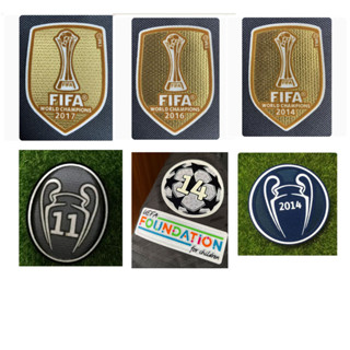 Champions Patch UCL 星球尊重徽章熱轉印熨斗在足球 Parches