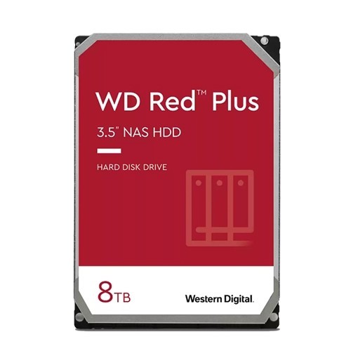 WD 威騰 【紅標Plus】3.5吋 Plus 8TB 256M 5400R 3年保 NAS碟 (WD80EFPX)-