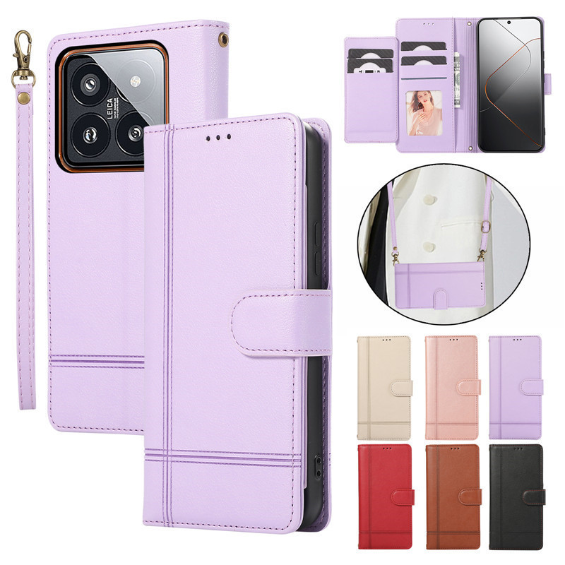 紅米Note 13 12 Pro Plus 11 10 9 Pro 9s 13C 紫色翻蓋支架皮革錢包卡套手機保護套殼