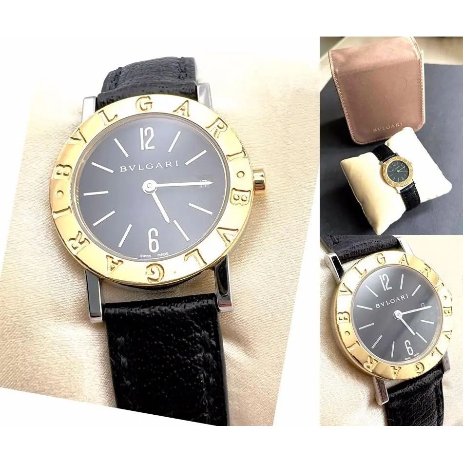 BVLGARI 寶格麗 手錶 Bvlgari 黑色 金色 日本直送 二手