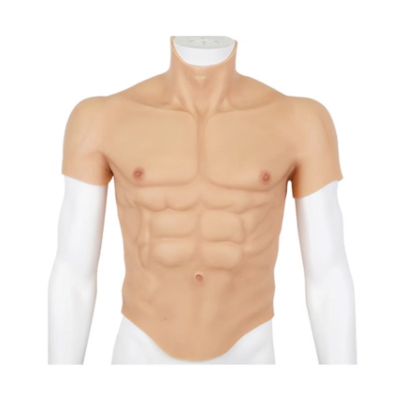 肌肉衣cos緊身衣矽膠假肌肉變裝表演道具猛男仿真八塊腹肌