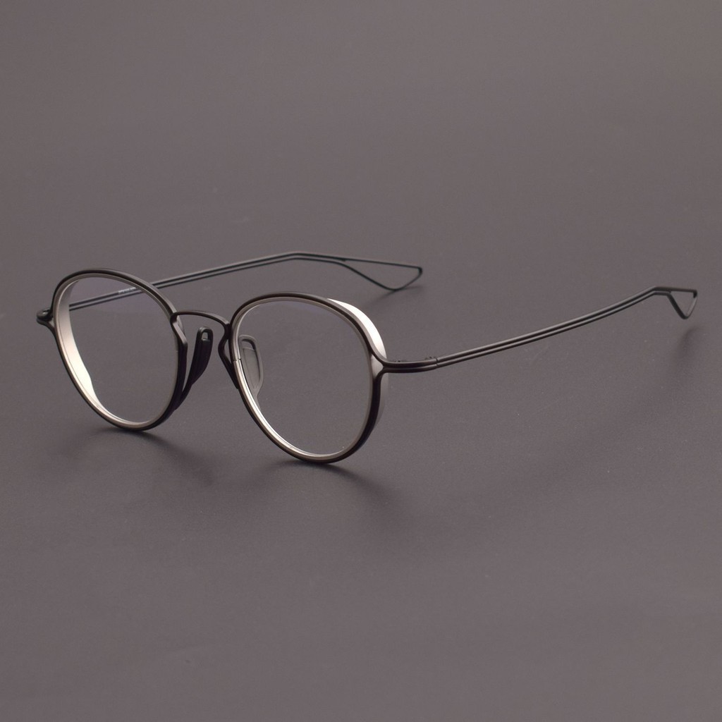 純鈦眼鏡框女款時尚DTX100復古橢圓形大框防藍光可配鏡眼鏡男