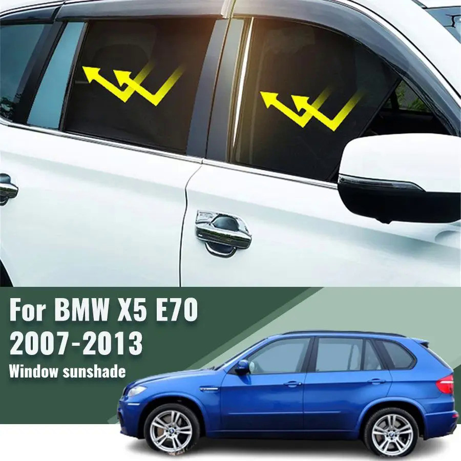 BMW 寶馬x5 E70汽車遮陽板2007-2013後側窗遮陽板遮陽板汽車遮陽板配件前擋風玻璃網狀汽車窗簾