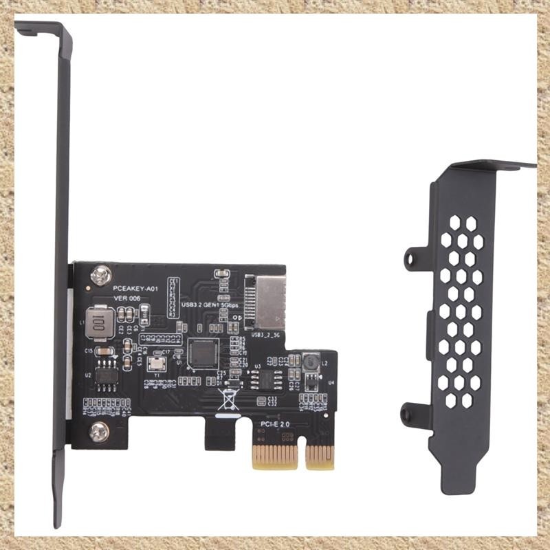 (D W G H)PCI-E 1X 轉 USB 3.2 GEN1 5Gbps Type-E A 鍵擴展卡(ASM1042