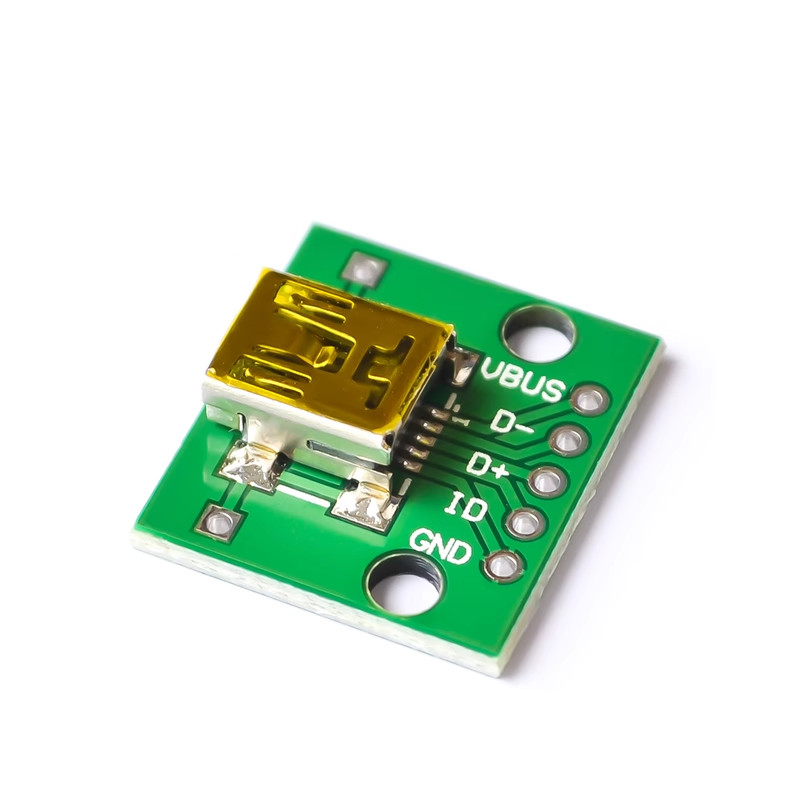 USB轉DIP 母頭座 MINI5P貼片轉2.54mm直插 已焊接轉接板(U8)