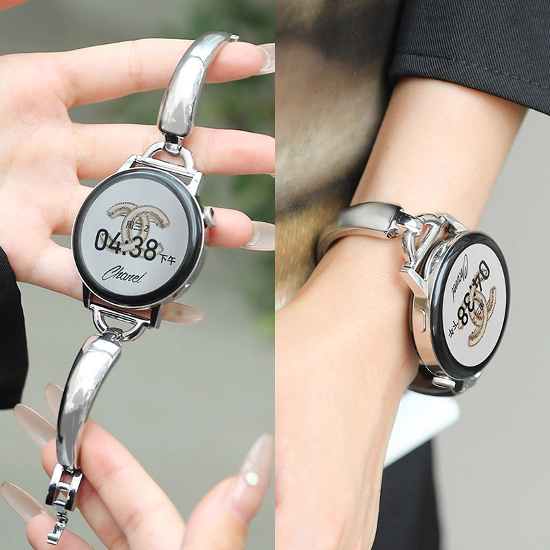 20mm華為手錶gt3錶帶watch3pro新款GT2夏季42mm女士個性創意手鐲式金屬三星表鏈