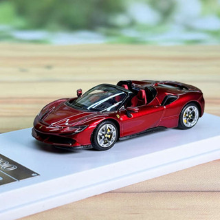 Solo 1:64 SF90 跑車 原廠敞篷版 模擬合金汽車模型收藏擺件