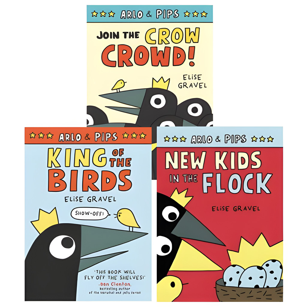 Arlo &amp; Pips 1-3: King of the Birds / Join the Crow Crowd! / New Kids in the Flock (graphic novel)/Elise Gravel【禮筑外文書店】