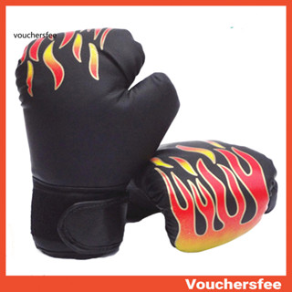 [VOU] 火焰印花人造皮革成人拳擊泰拳訓練沙袋手手套