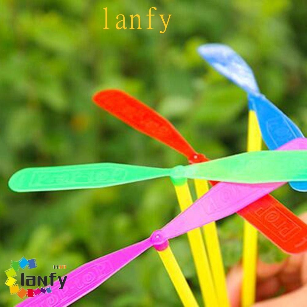 LANFY塑料蜻蜓有趣迷你兒童玩具耐壓玩具傳統兒童蜻蜓螺旋槳