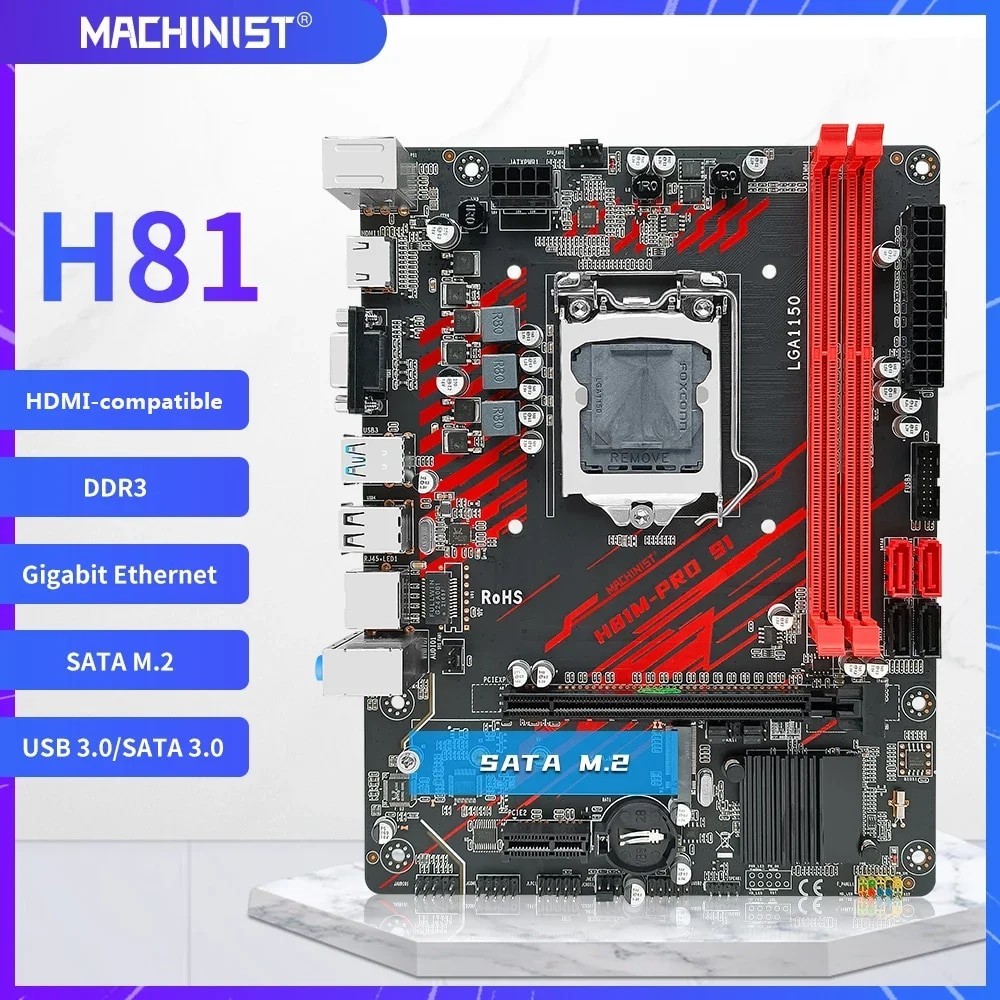 新機械師主h81m PRO S1 LGA 1150 M.2插槽支持i3 i5 i7/至強E3 V3 DDR3 RAM H