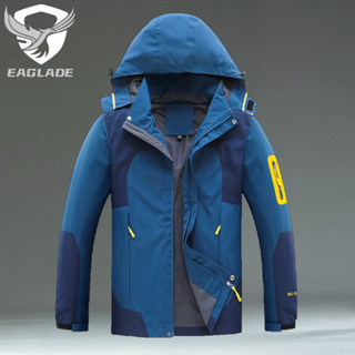 Eaglade 摩托車騎行轟炸機騎士夾克防水風衣男士防刮 552 牛仔藍 E05